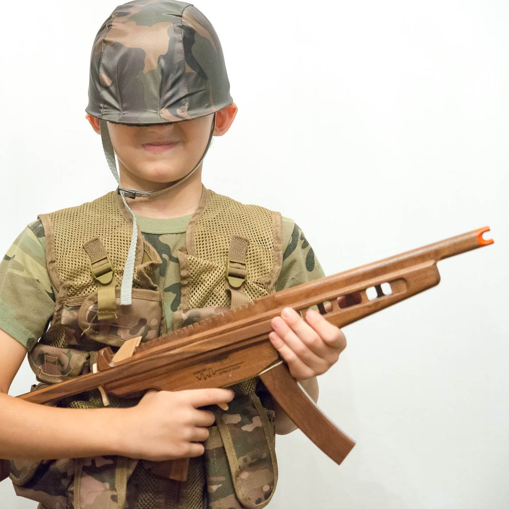Model MP5 Rubber Band Machine Gun with Sliding Stock